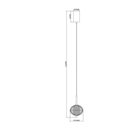 Zuma Line - Lámpara colgante LED con cable LED/6,5W/230V dorada