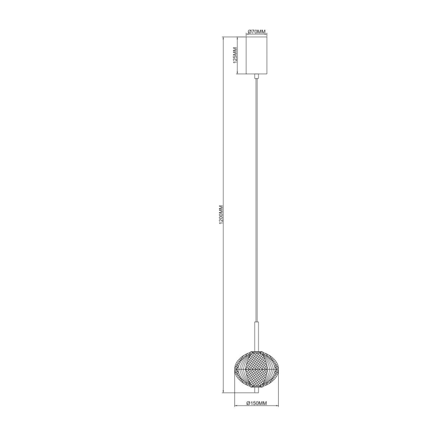 Zuma Line - Lámpara colgante LED con cable LED/6,5W/230V dorada