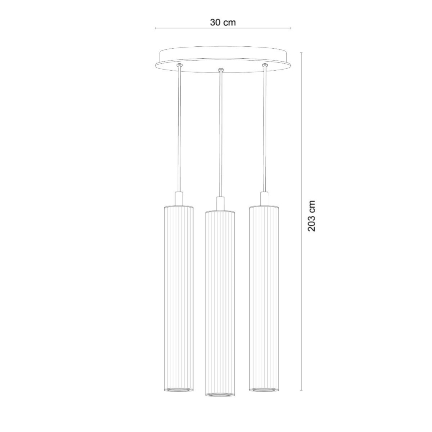 Zuma Line - Lámpara colgante con cable 3xE14/7W/230V, acabado dorado