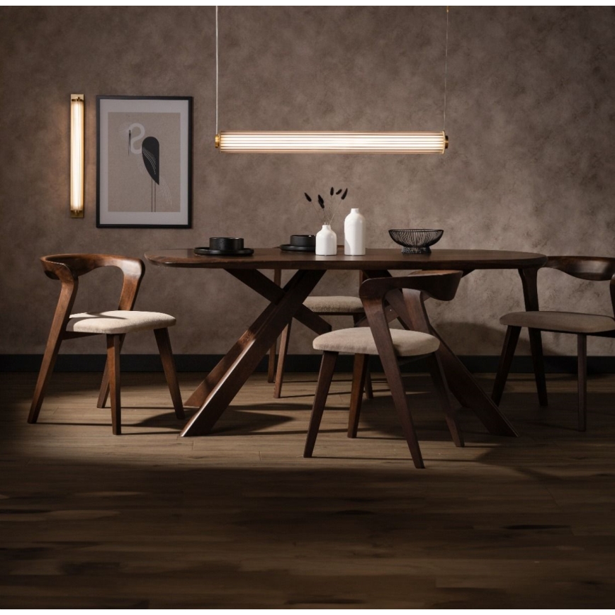 Zuma Line - Lámpara colgante LED regulable con cable LED/39W/230V 2700-6500K dorado + mando a distancia