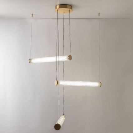 Zuma Line - Lámpara colgante LED regulable con cable LED/64W/230V 2700-6500K dorada + mando a distancia