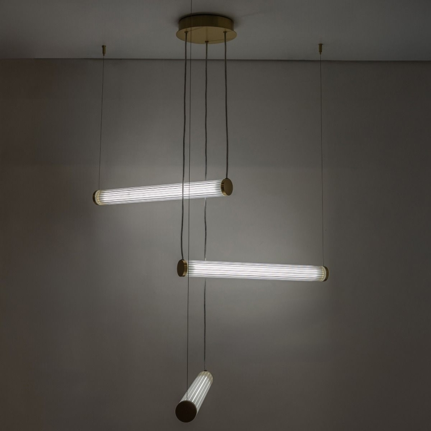 Zuma Line - Lámpara colgante LED regulable con cable LED/64W/230V 2700-6500K dorada + mando a distancia