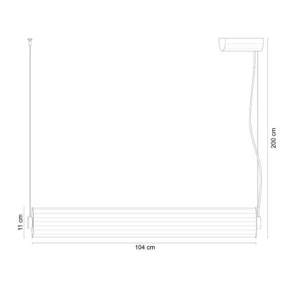 Zuma Line - Lámpara colgante LED regulable con cable LED/39W/230V 2700-6500K negro + mando a distancia