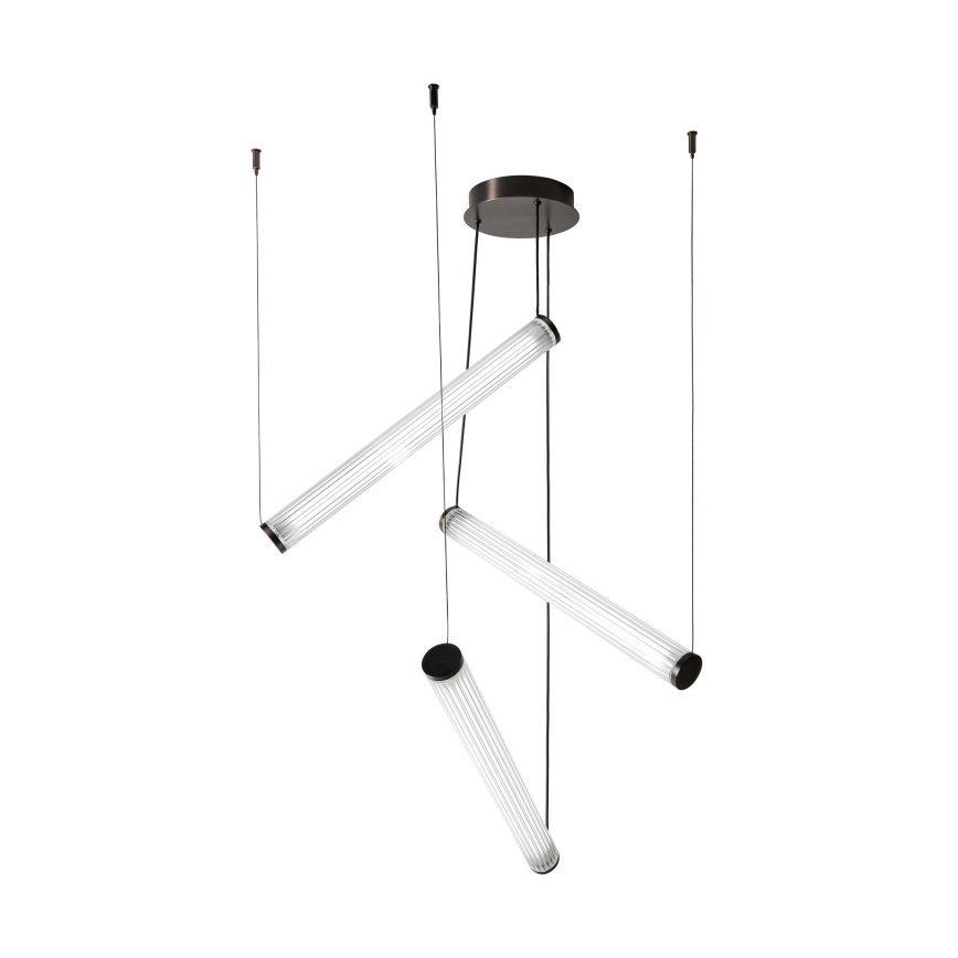 Zuma Line - Lámpara colgante LED regulable con suspensión por cable LED/64W/230V 2700-6500K negra + mando a distancia