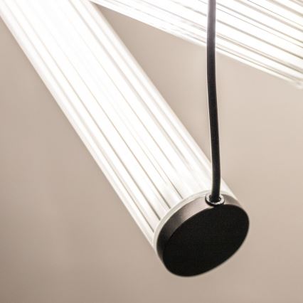Zuma Line - Lámpara colgante LED regulable con suspensión por cable LED/64W/230V 2700-6500K negra + mando a distancia