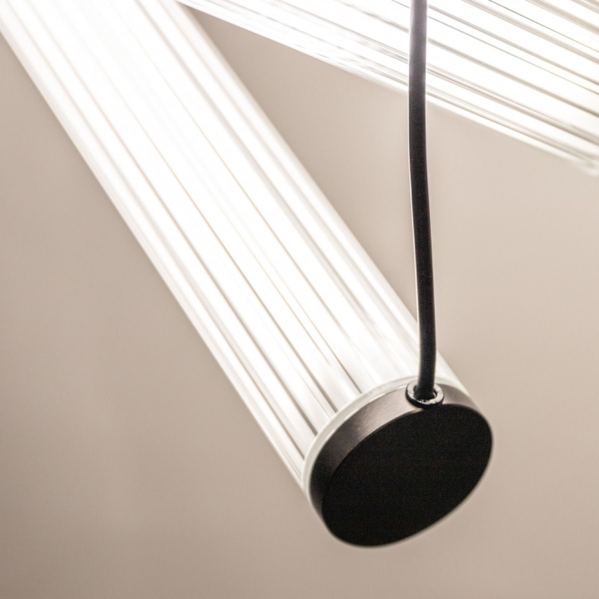Zuma Line - Lámpara colgante LED regulable con suspensión por cable LED/64W/230V 2700-6500K negra + mando a distancia
