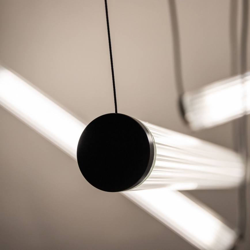 Zuma Line - Lámpara colgante LED regulable con suspensión por cable LED/64W/230V 2700-6500K negra + mando a distancia