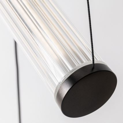 Zuma Line - Lámpara colgante LED regulable con suspensión por cable LED/64W/230V 2700-6500K negra + mando a distancia