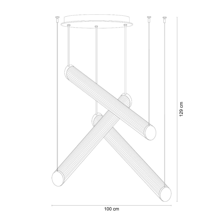 Zuma Line - Lámpara colgante LED regulable con suspensión por cable LED/64W/230V 2700-6500K negra + mando a distancia