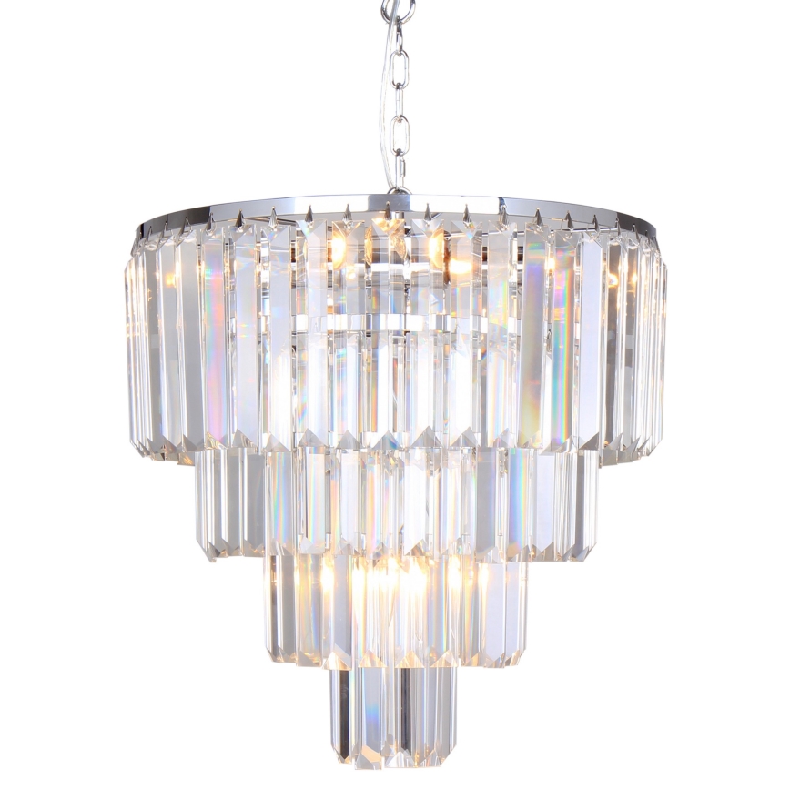 Línea Zuma - Lámpara de araña de cristal en una cadena 5xE14/40W/230V