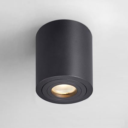 Zuma Line - Lámpara empotrable LED RGBW regulable para baño 1xGU10/4,8W/230V IP44 negra + mando a distancia