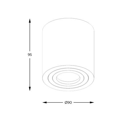 Zuma Line - Lámpara empotrable LED RGBW regulable para baño 1xGU10/4,8W/230V IP44 negra + mando a distancia