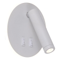 Zuma Line - Aplique de pared orientable LED/5,5W/230V 4000K + LED/2,5W 3000K blanco