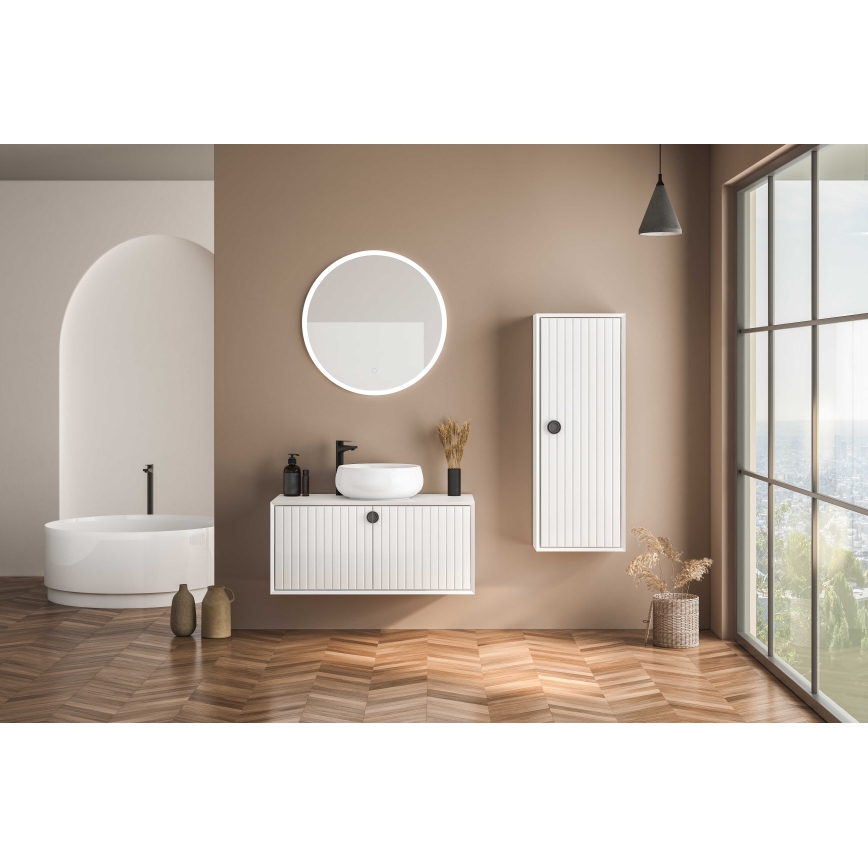 Zuma Line - Espejo mural para baño con retroiluminación LED/36W/230V 3000/4000/6000K Ø 80 cm IP44