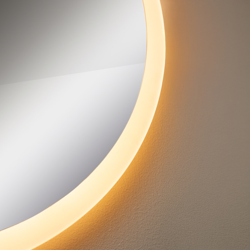 Zuma Line - Espejo de pared para baño con iluminación LED/24W/230V 3000/4000/6000K Ø 60 cm IP44