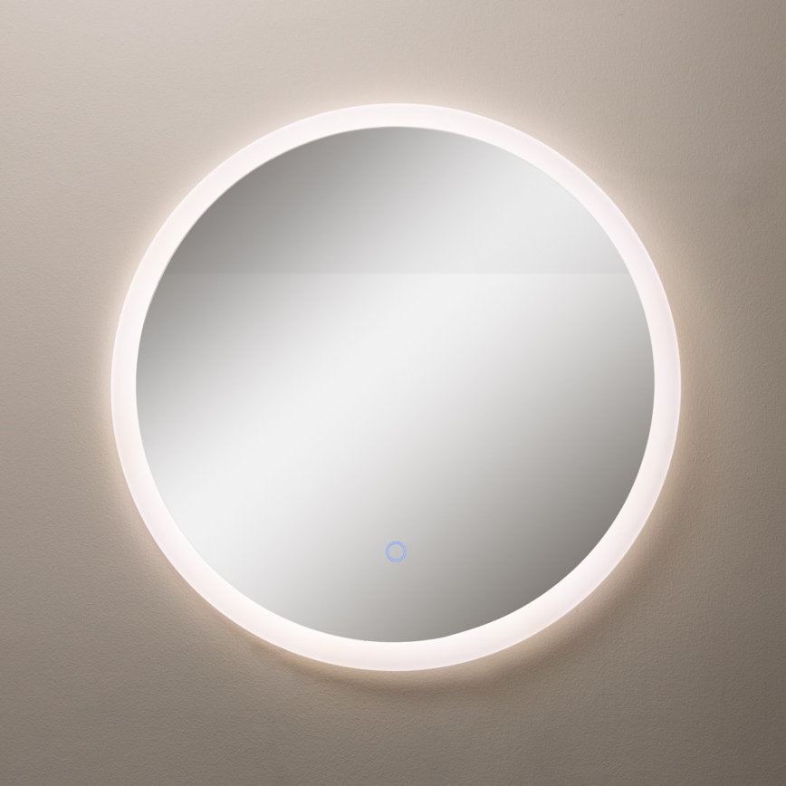 Zuma Line - Espejo de pared para baño con iluminación LED/24W/230V 3000/4000/6000K Ø 60 cm IP44