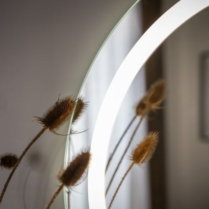 Zuma Line - Espejo de pared para baño con retroiluminación LED/36W/230V 3000/4000/6000K Ø 80 cm IP44