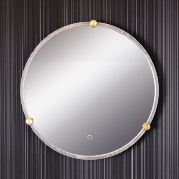 Zuma Line - Espejo de baño de pared LED con retroiluminación LED/24W/230V 3000/4000/6000K d. 60 cm IP44 transparente/dorado