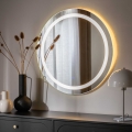 Zuma Line - Espejo de pared para baño con retroiluminación LED/36W/230V 3000/4000/6000K Ø 80 cm IP44