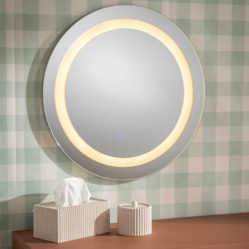 Zuma Line - Espejo mural de baño con retroiluminación LED/36W/230V 3000/4000/6000K Ø 60 cm IP44