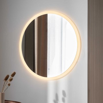 Zuma Line - Espejo mural para baño con retroiluminación LED/36W/230V 3000/4000/6000K Ø 80 cm IP44