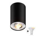 Zuma Line - Foco empotrable LED RGBW regulable 1xGU10/4,8W/230V negro + mando a distancia