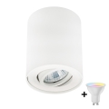 Zuma Line - Foco LED RGBW regulable 1xGU10/4,8W/230V blanco + mando a distancia