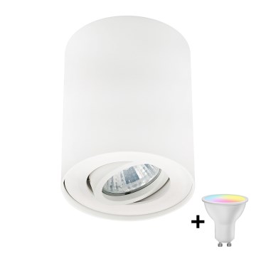 Zuma Line - Foco LED RGBW regulable 1xGU10/4,8W/230V blanco + mando a distancia