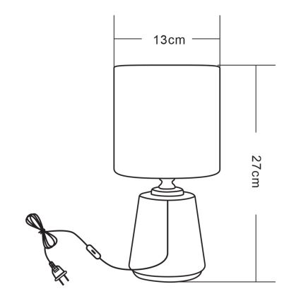 Zuma Line - Lámpara de mesa 1xE14/40W/230V negro/dorado/decoración de mármol