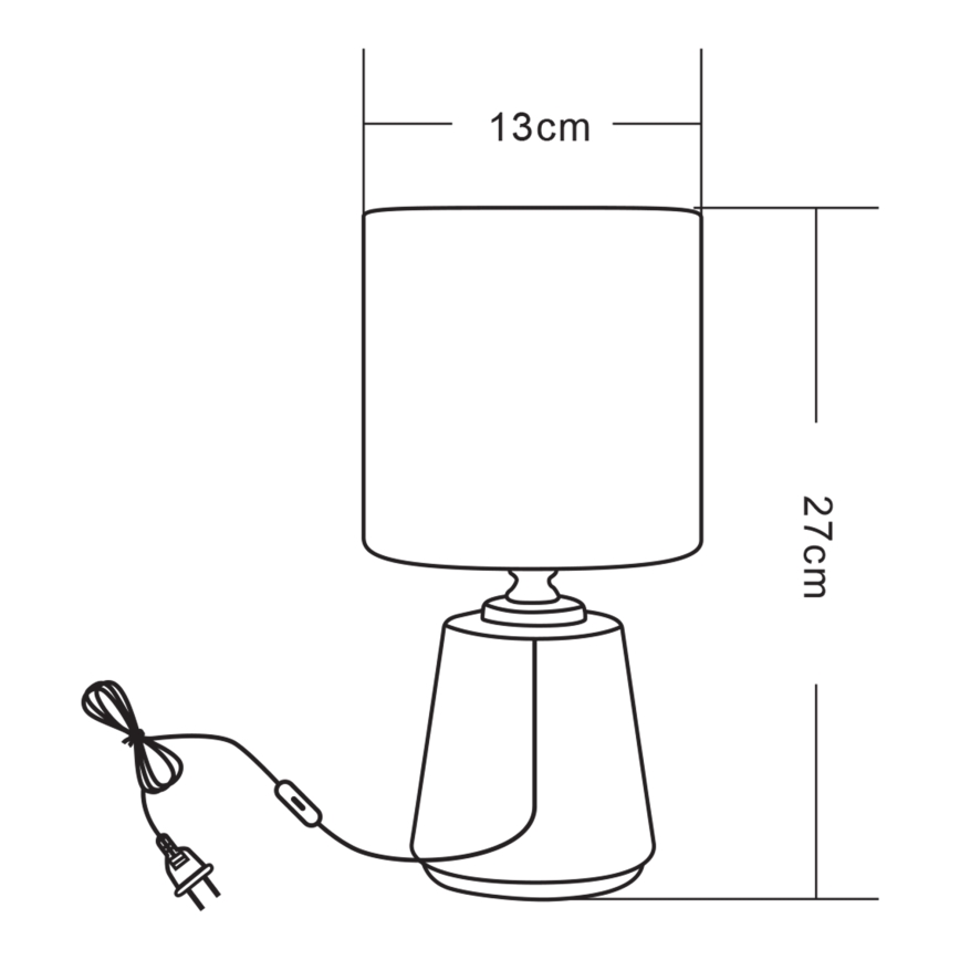 Zuma Line - Lámpara de mesa 1xE14/40W/230V negro/dorado/decoración de mármol