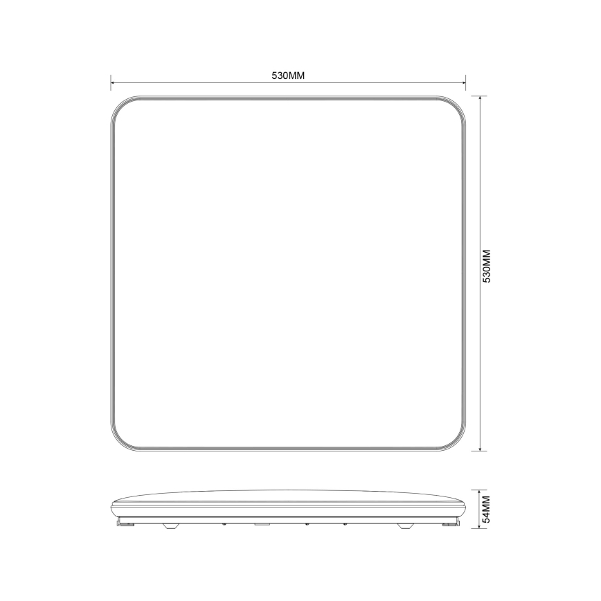 Zuma Line - Plafón LED regulable LED/48W/230V 53x53 cm dorado