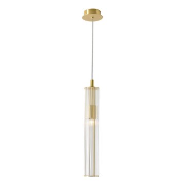 Zuma Line - Lámpara colgante con cable 1xE14/7W/230V, acabado dorado