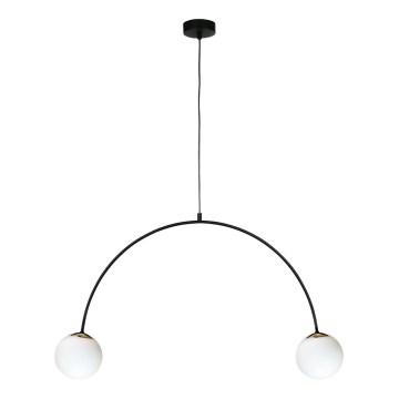 Zuma Line - Lámpara colgante con cable 2xE14/10W/230V negra
