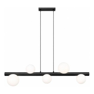 Zuma Line - Lámpara colgante con cable 5xG9/33W/230V negra