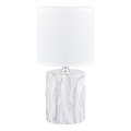 Zuma Line - Lámpara de mesa 1xE14/40W/230V blanco/decoración de mármol