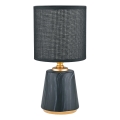 Zuma Line - Lámpara de mesa 1xE14/40W/230V negro/dorado/decoración de mármol