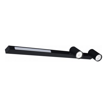 Zuma Line - Lámpara de pared LED con focos 2xGU10/5W/230V + LED/8W negra