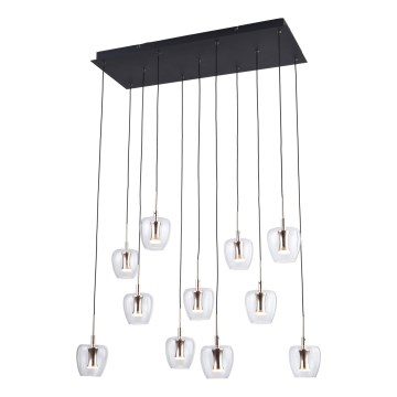 Zuma Line - Lámpara de suspensión LED con cable 11xLED/3W/230V negra