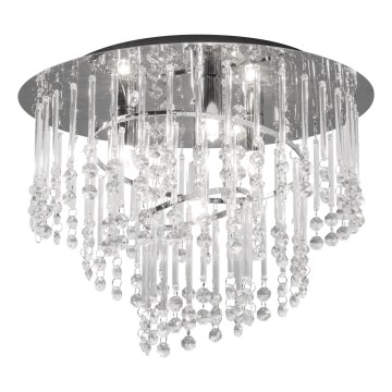Zuma Line - Lámpara de techo 4xG9/25W/230V, diámetro 35 cm, cromo brillante/cristal transparente