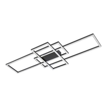 Zuma Line - LED Plafón de cristal regulable LED/52W/230V 2700-6000K negro + control remoto