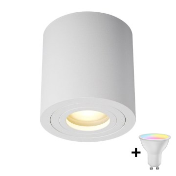 Zuma Line - LED RGBW regulable foco empotrable para baño 1xGU10/4,8W/230V IP44 blanco + mando a distancia
