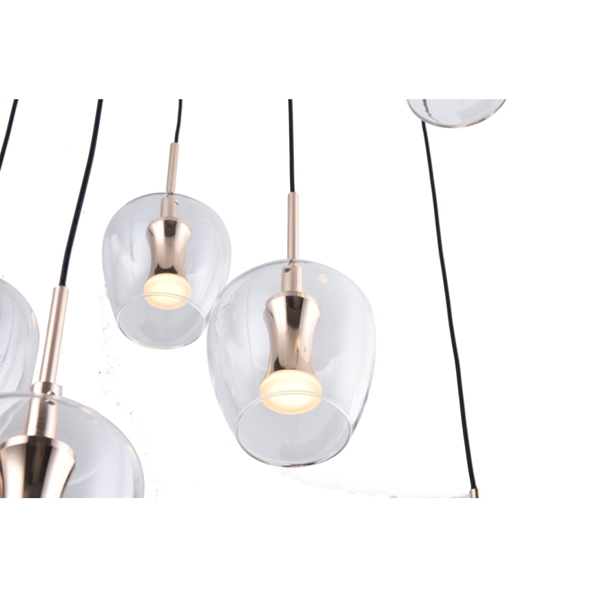 Zuma Line - Lámpara de suspensión LED con cable 11xLED/3W/230V negra