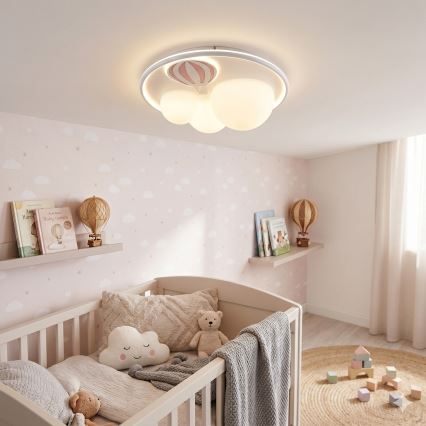 Zuma Line - Plafón infantil LED regulable LED/42W/230V 3000/5700K rosa