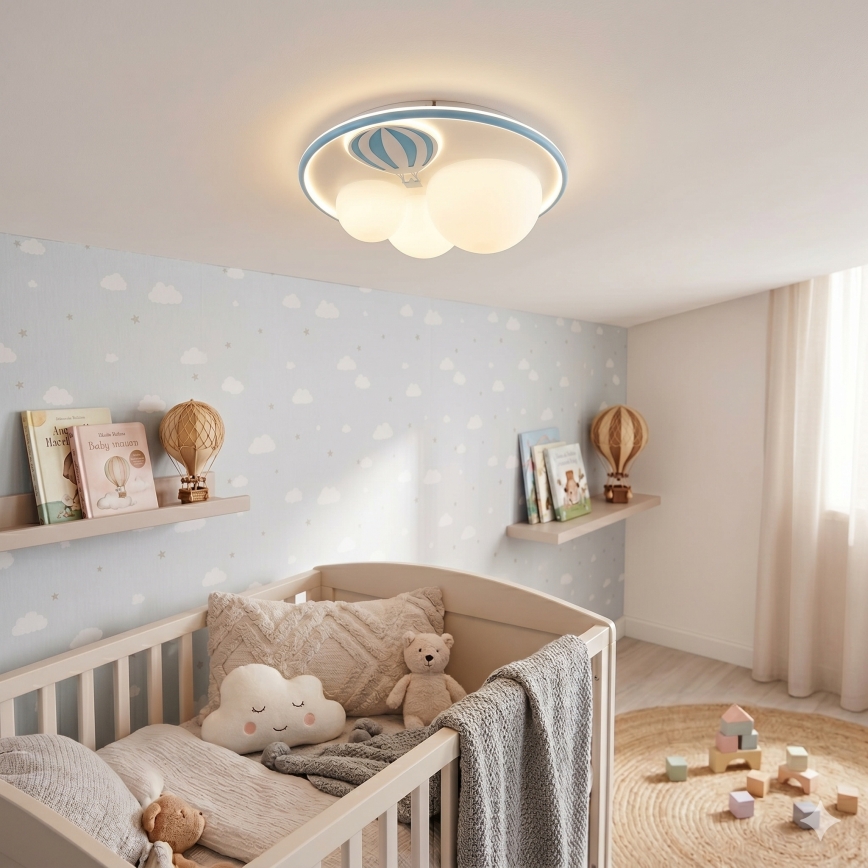 Zuma Line - Plafón infantil LED regulable LED/42W/230V 3000/5700K azul