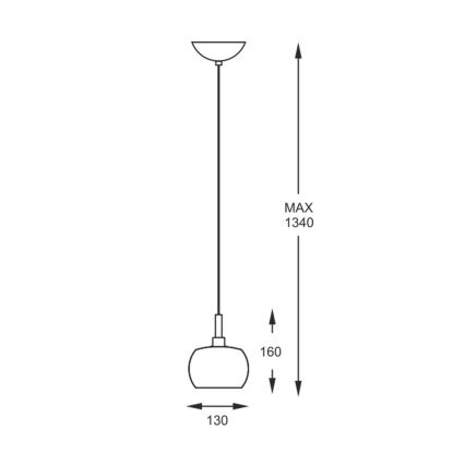 Zuma Line - Plafón de cristal sobre cable 1xG9/42W/230V