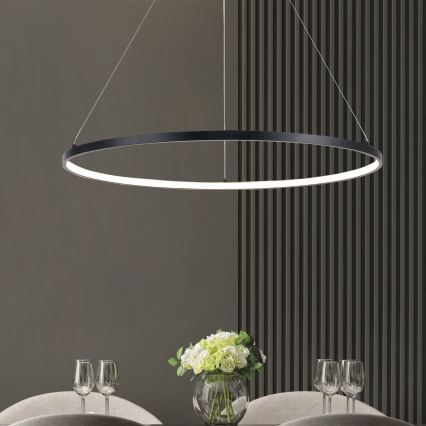 Zuma Line - Lámpara colgante LED suspendida por cable LED/40W/230V 3000/4000/6000K Ø 90 cm negra