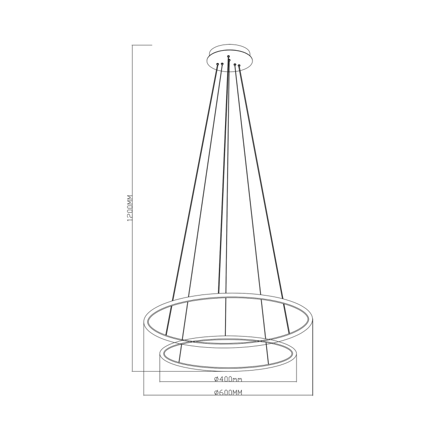 Zuma Line - Lámpara LED colgante LED/40W/230V dorado