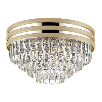 Zuma Line - Plafón de cristal 5xE14/40W/230V dorado