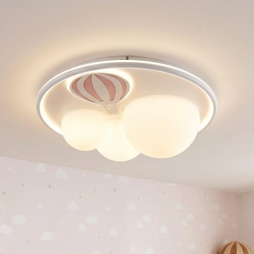 Zuma Line - Plafón infantil LED regulable LED/42W/230V 3000/5700K rosa