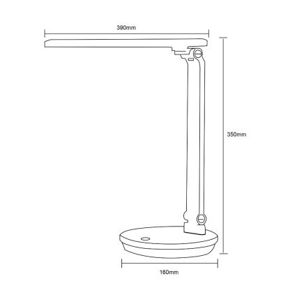 Zuma Line - Lámpara de mesa LED LED/5W/230V 3000-6000K blanco